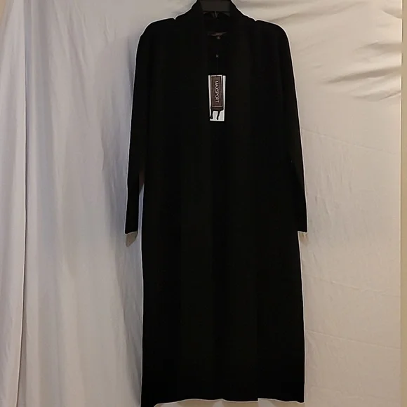 Max Sport Black Knit Long Cardigan Sweater - Picture 6 of 9